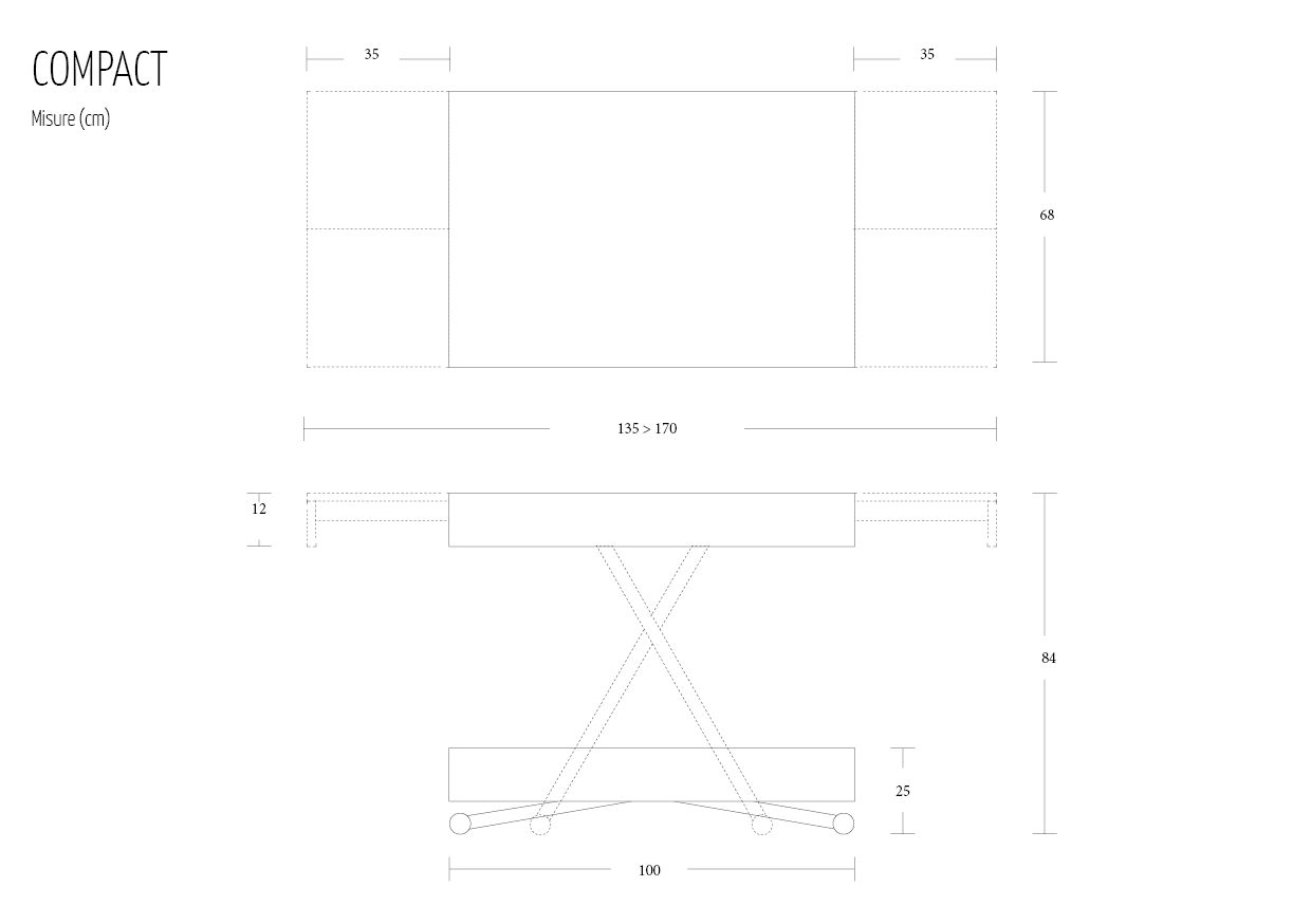 Tavolino Trasformabile saliscendi Compact - immagine 7